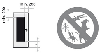 dimensiuni grila de aerisire dimensiuni grila de aerisire; previne accesul rozatoarelor si al insectelor