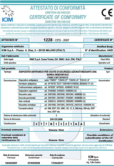 certificat dispozitiv TWIST certificat dispozitiv TWIST