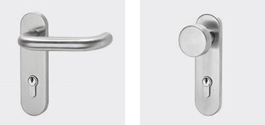 controale externe din inox Toate KIT-urile din nylon (exceptie pentru usile cu vitraj) se vor livra cu controale externe din inox BM si BSP