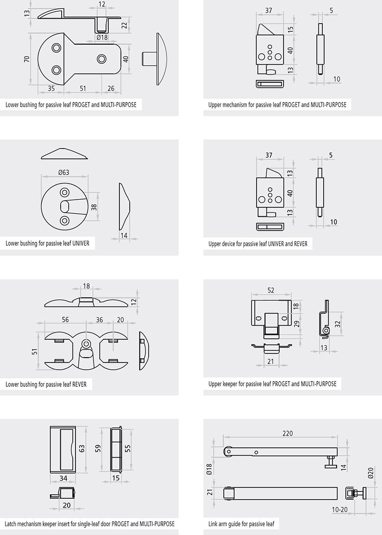 schema piesa de inchidere 3105099 Piesa de inchidere pentru canatul pasiv